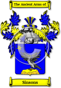 Sinsons Family Crest Download (jpg) Legacy Series - 150 DPI