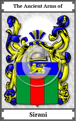Sirani Family Crest Download (JPG) Book Plated - 600 DPI