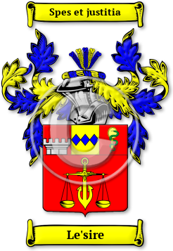 Le'sire Family Crest Download (jpg) Legacy Series - 150 DPI