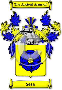 Sesa Family Crest Download (jpg) Legacy Series - 150 DPI