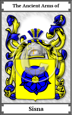 Sisna Family Crest Download (JPG)  Book Plated - 150 DPI