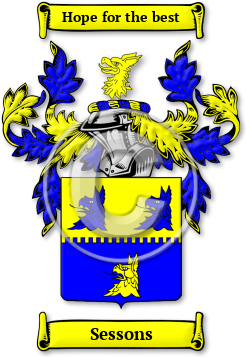Sessons Family Crest Download (jpg) Legacy Series - 150 DPI