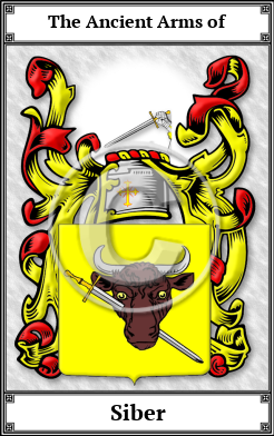 Siber Family Crest Download (JPG)  Book Plated - 150 DPI