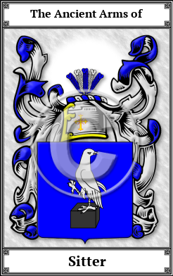 Sitter Family Crest Download (JPG) Book Plated - 600 DPI