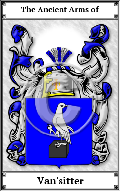 Van'sitter Family Crest Download (JPG)  Book Plated - 150 DPI