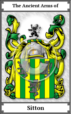 Sitton Family Crest Download (JPG)  Book Plated - 150 DPI