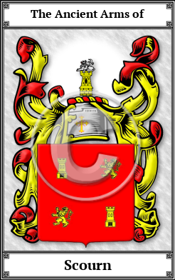 Scourn Family Crest Download (JPG)  Book Plated - 150 DPI