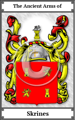 Skrines Family Crest Download (JPG) Book Plated - 600 DPI