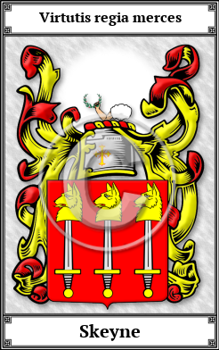 Skeyne Family Crest Download (JPG)  Book Plated - 150 DPI
