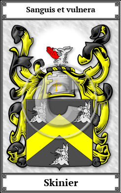 Skinier Family Crest Download (JPG)  Book Plated - 150 DPI