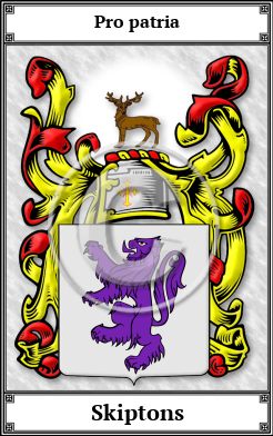 Skiptons Family Crest Download (JPG) Book Plated - 600 DPI
