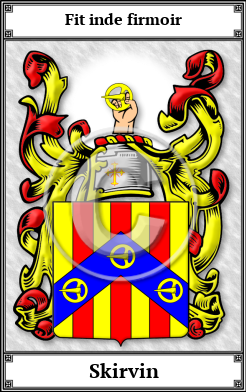 Skirvin Family Crest Download (JPG)  Book Plated - 150 DPI