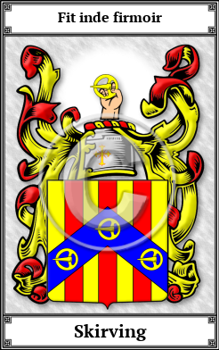 Skirving Family Crest Download (JPG)  Book Plated - 150 DPI