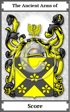 Score Family Crest Download (JPG)  Book Plated - 150 DPI