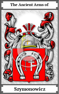 Szymonowicz Family Crest Download (JPG)  Book Plated - 150 DPI