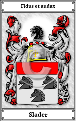Slader Family Crest Download (JPG)  Book Plated - 150 DPI