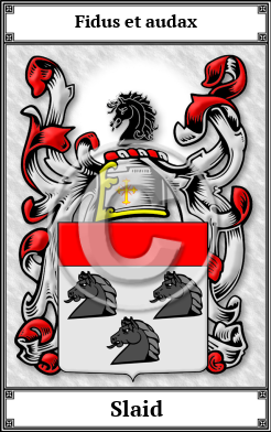 Slaid Family Crest Download (JPG)  Book Plated - 150 DPI