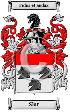 Slat Family Crest Download (JPG) Heritage Series - 600 DPI