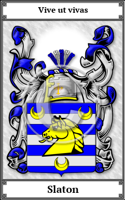 Slaton Family Crest Download (JPG)  Book Plated - 150 DPI