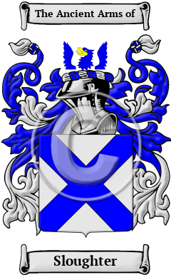 Sloughter Family Crest/Coat of Arms
