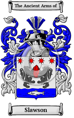 Slawson Family Crest Download (JPG) Heritage Series - 600 DPI