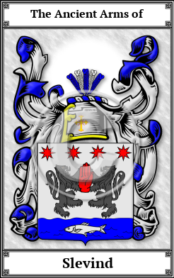 Slevind Family Crest Download (JPG)  Book Plated - 150 DPI