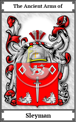 Sleyman Family Crest Download (JPG) Book Plated - 600 DPI