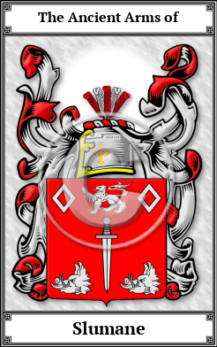 Slumane Family Crest Download (JPG)  Book Plated - 150 DPI