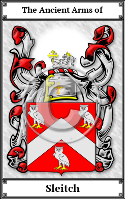 Sleitch Family Crest Download (JPG)  Book Plated - 150 DPI