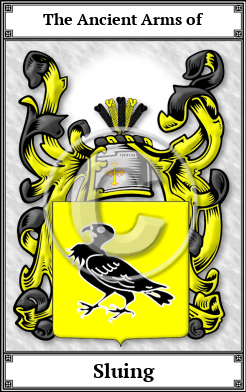 Sluing Family Crest Download (JPG)  Book Plated - 150 DPI