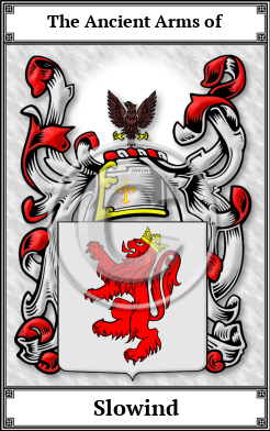 Slowind Family Crest Download (JPG) Book Plated - 600 DPI