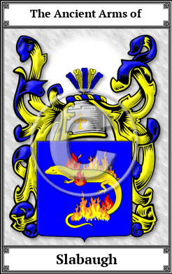 Slabaugh Family Crest Download (JPG)  Book Plated - 150 DPI