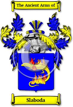 Slaboda Family Crest Download (jpg) Legacy Series - 150 DPI