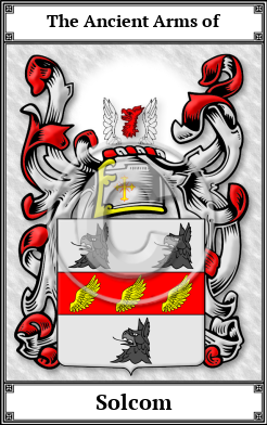 Solcom Family Crest Download (JPG) Book Plated - 600 DPI