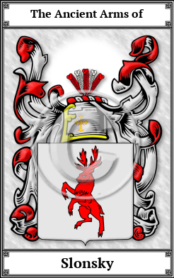 Slonsky Family Crest Download (JPG) Book Plated - 600 DPI