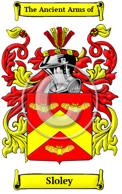 Sloley Family Crest Download (JPG) Heritage Series - 600 DPI
