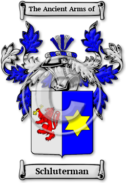 Schluterman Family Crest Download (jpg) Legacy Series - 150 DPI