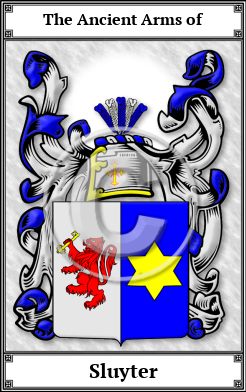 Sluyter Family Crest Download (JPG)  Book Plated - 150 DPI
