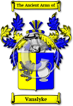 Vanslyke Family Crest Download (jpg) Legacy Series - 150 DPI