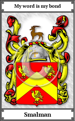 Smalman Family Crest Download (JPG)  Book Plated - 150 DPI