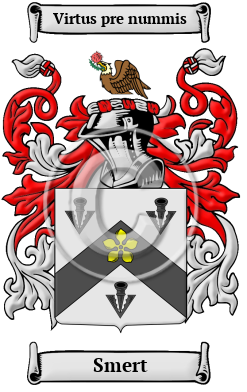 Smert Family Crest Download (jpg) Heritage Series - 150 DPI