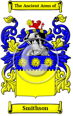 Smithson Family Crest Download (jpg) Heritage Series - 150 DPI