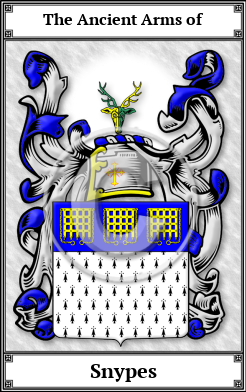 Snypes Family Crest Download (JPG)  Book Plated - 150 DPI