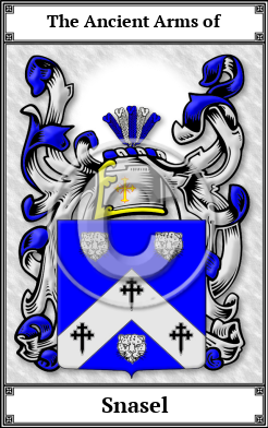 Snasel Family Crest Download (JPG) Book Plated - 600 DPI