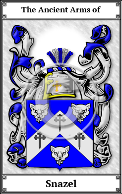 Snazel Family Crest Download (JPG)  Book Plated - 150 DPI