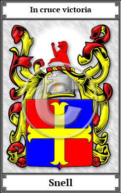 Snell Family Crest Download (JPG) Book Plated - 600 DPI