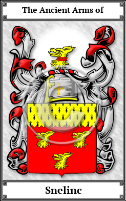 Snelinc Family Crest Download (JPG)  Book Plated - 150 DPI