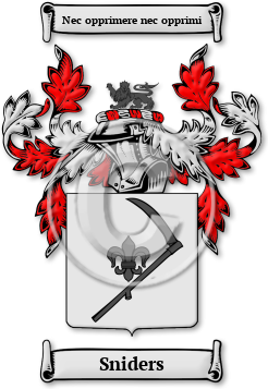 Sniders Family Crest Download (jpg) Legacy Series - 150 DPI