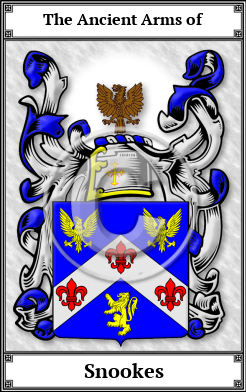 Snookes Family Crest Download (JPG)  Book Plated - 150 DPI