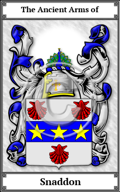 Snaddon Family Crest Download (JPG) Book Plated - 600 DPI